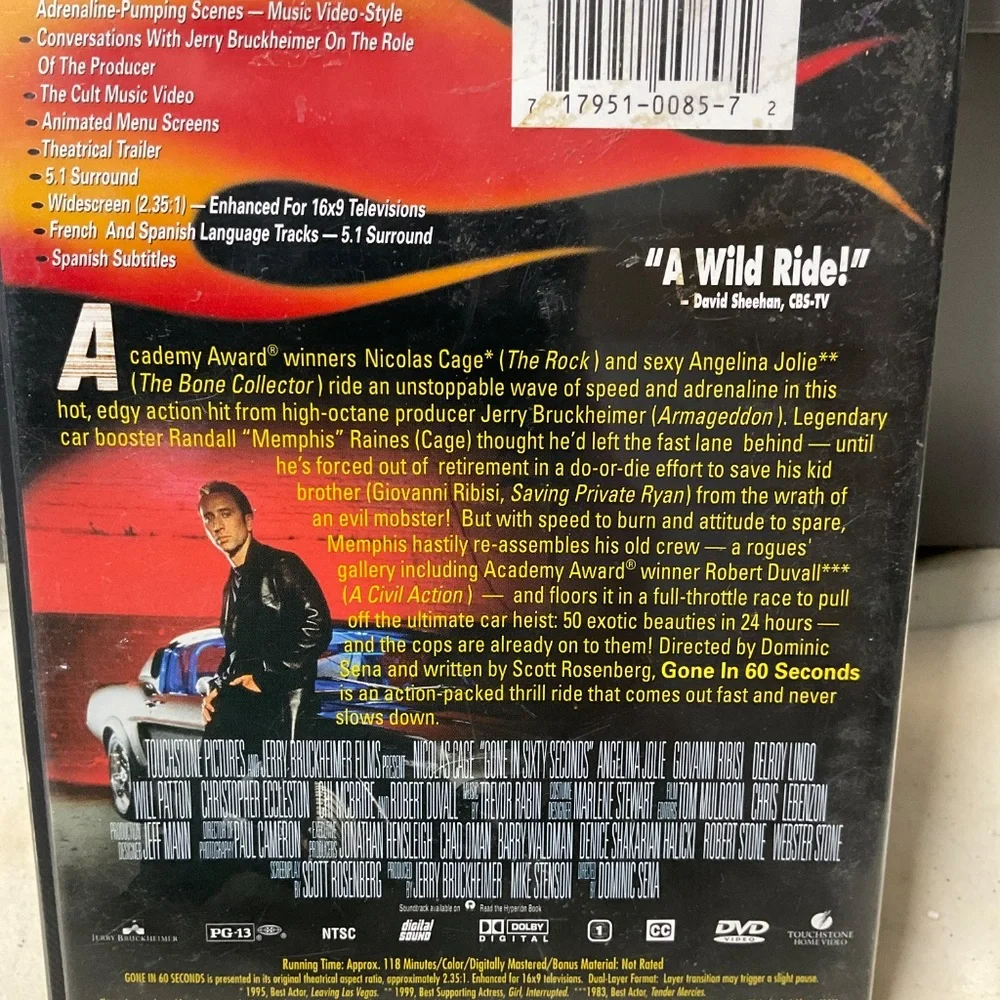 DVD - Gone in Sixty Seconds.  V131
